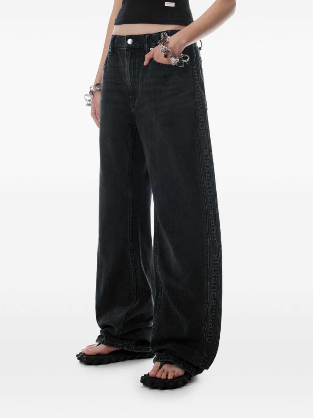 wide-leg jeans - 4