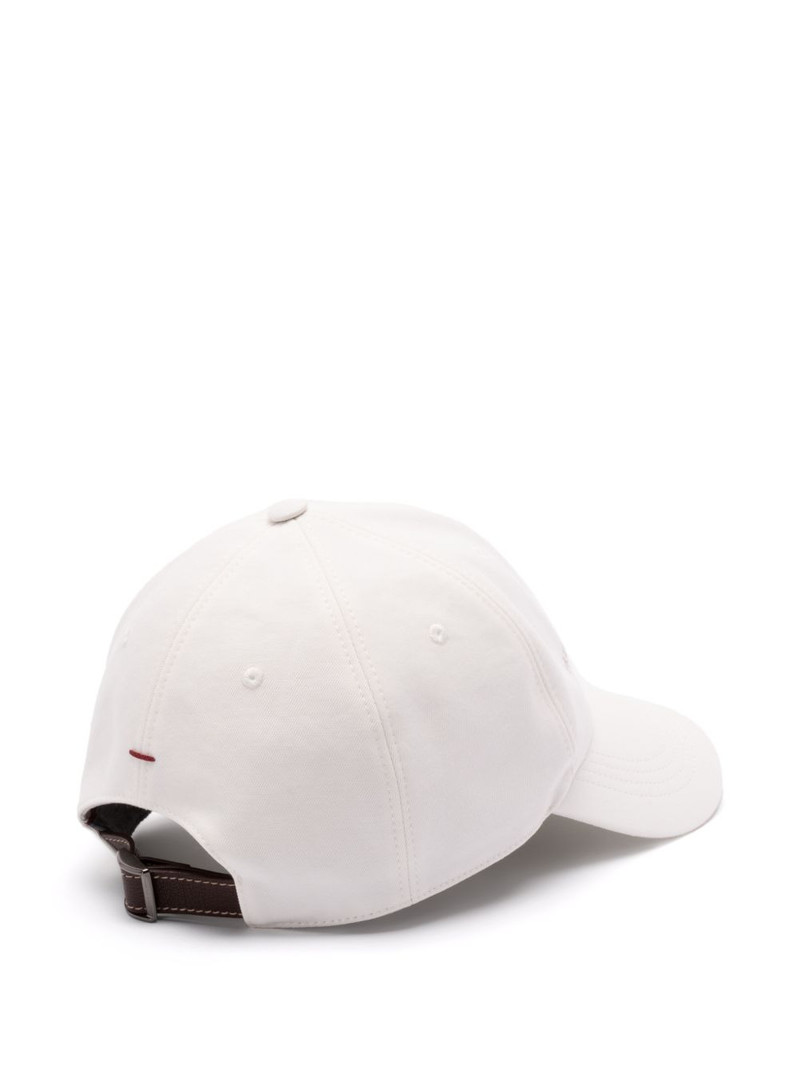 Brunello Cucinelli logo-embroidered peak cap outlook