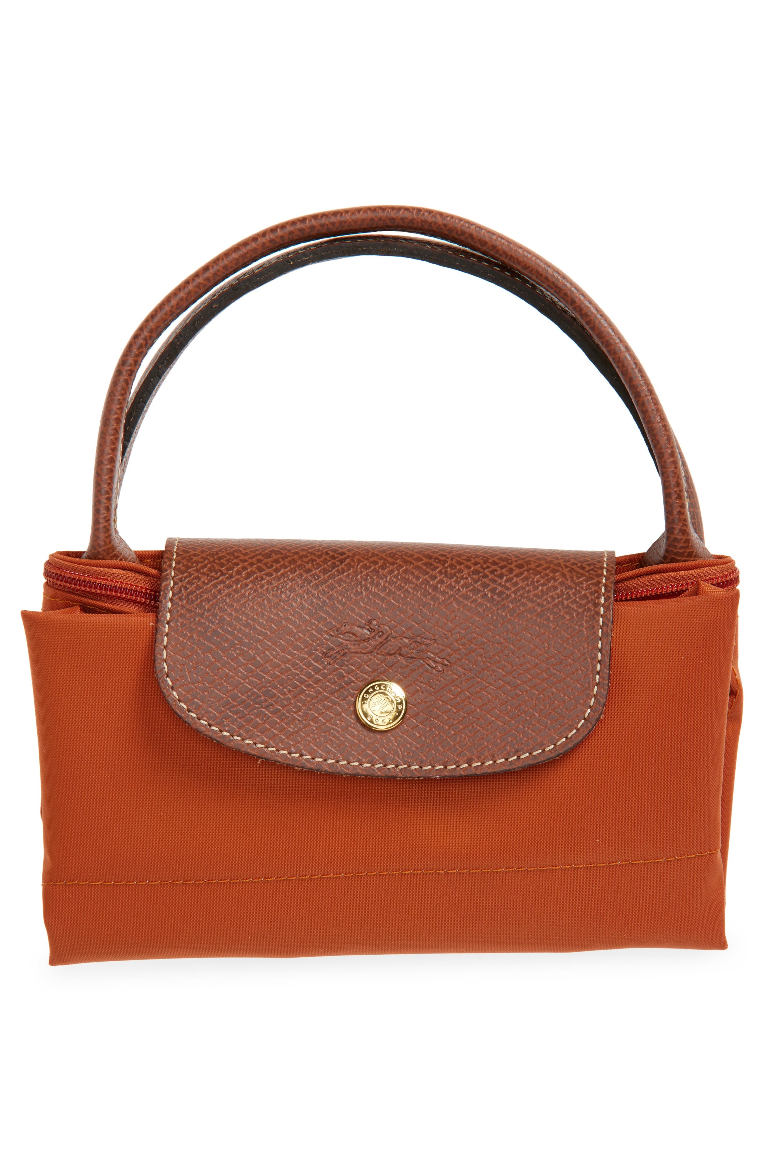 Longchamp Small Le Pliage Original Top Handle Bag in Brick at Nordstrom - 7