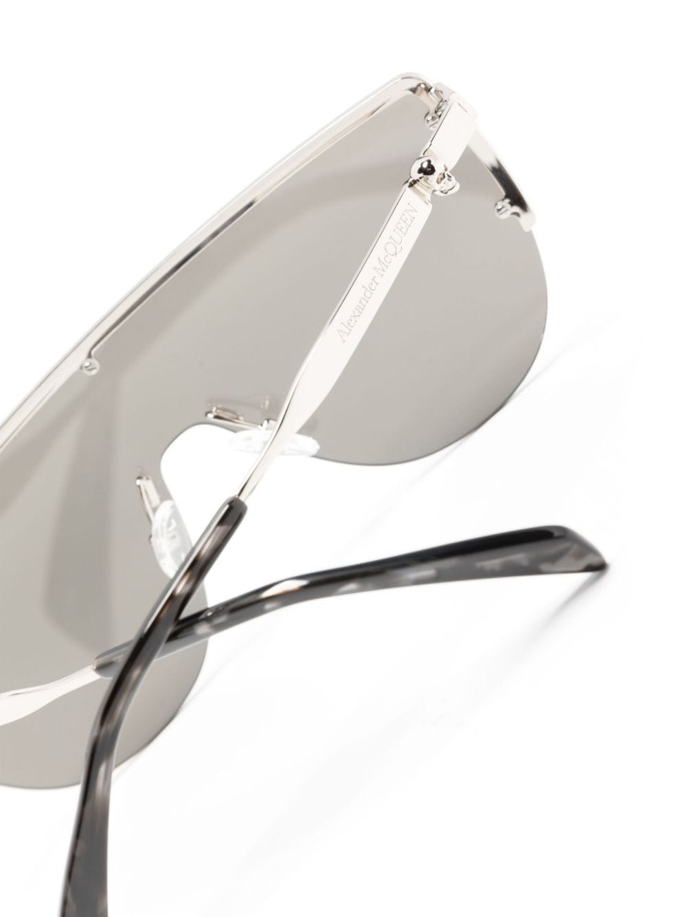 skull-stud shield-frame sunglasses - 3