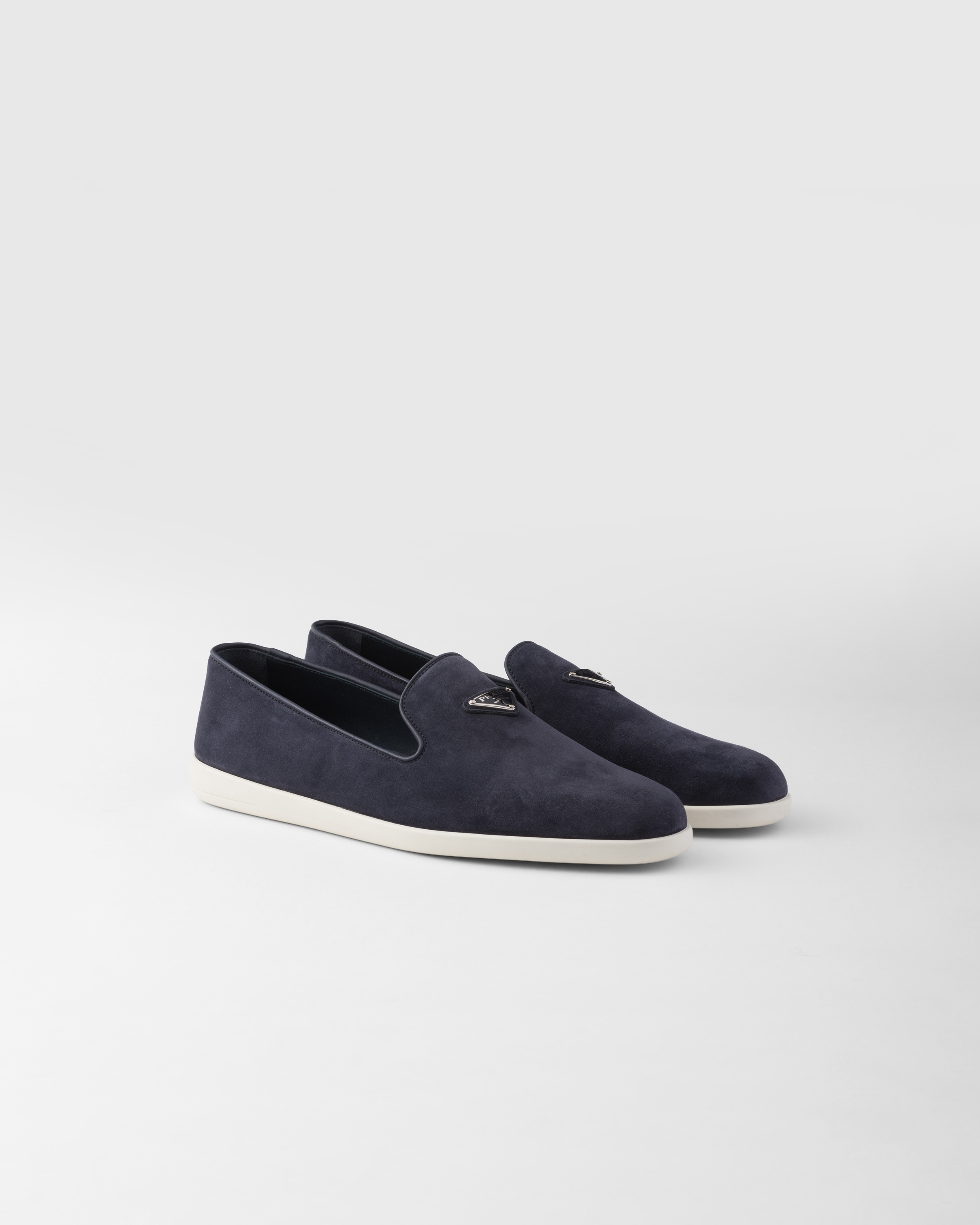Suede calf leather slip-ons - 1
