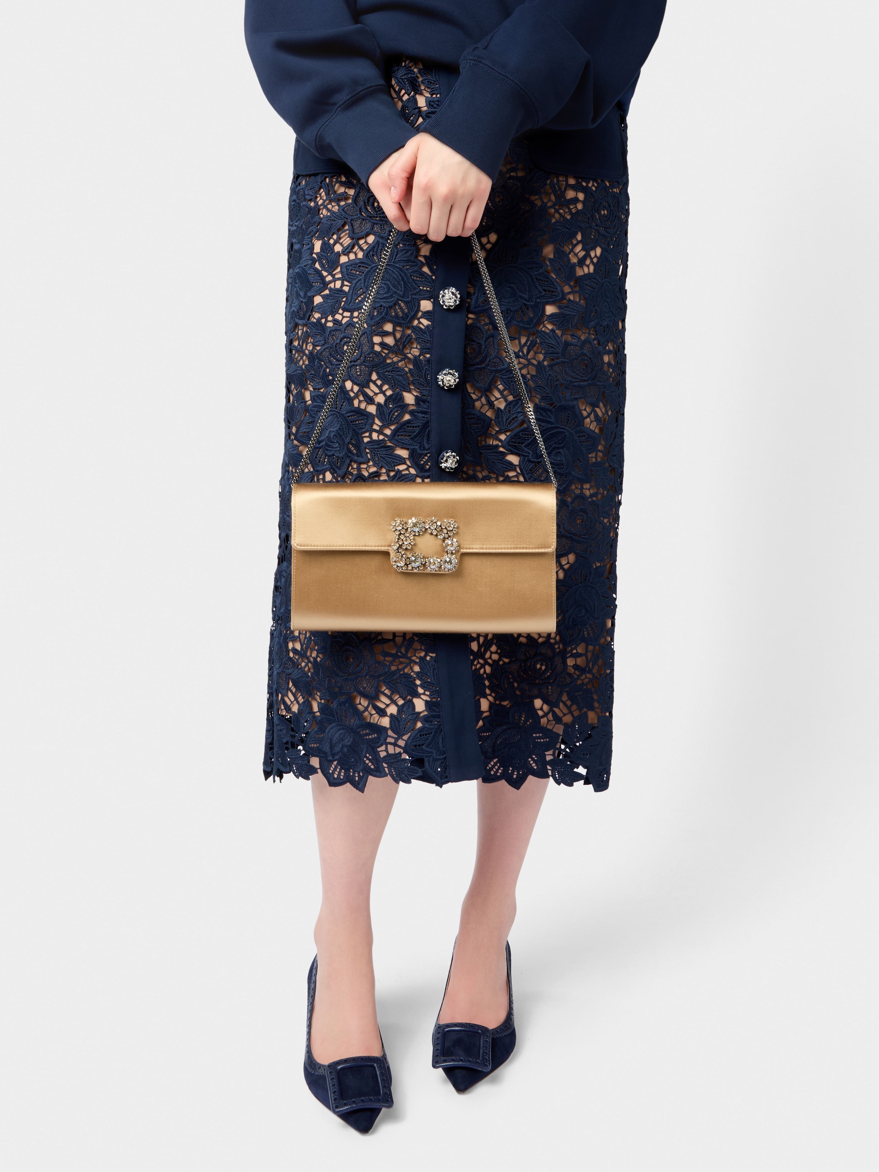Efflorescence Clutch in satin - 8