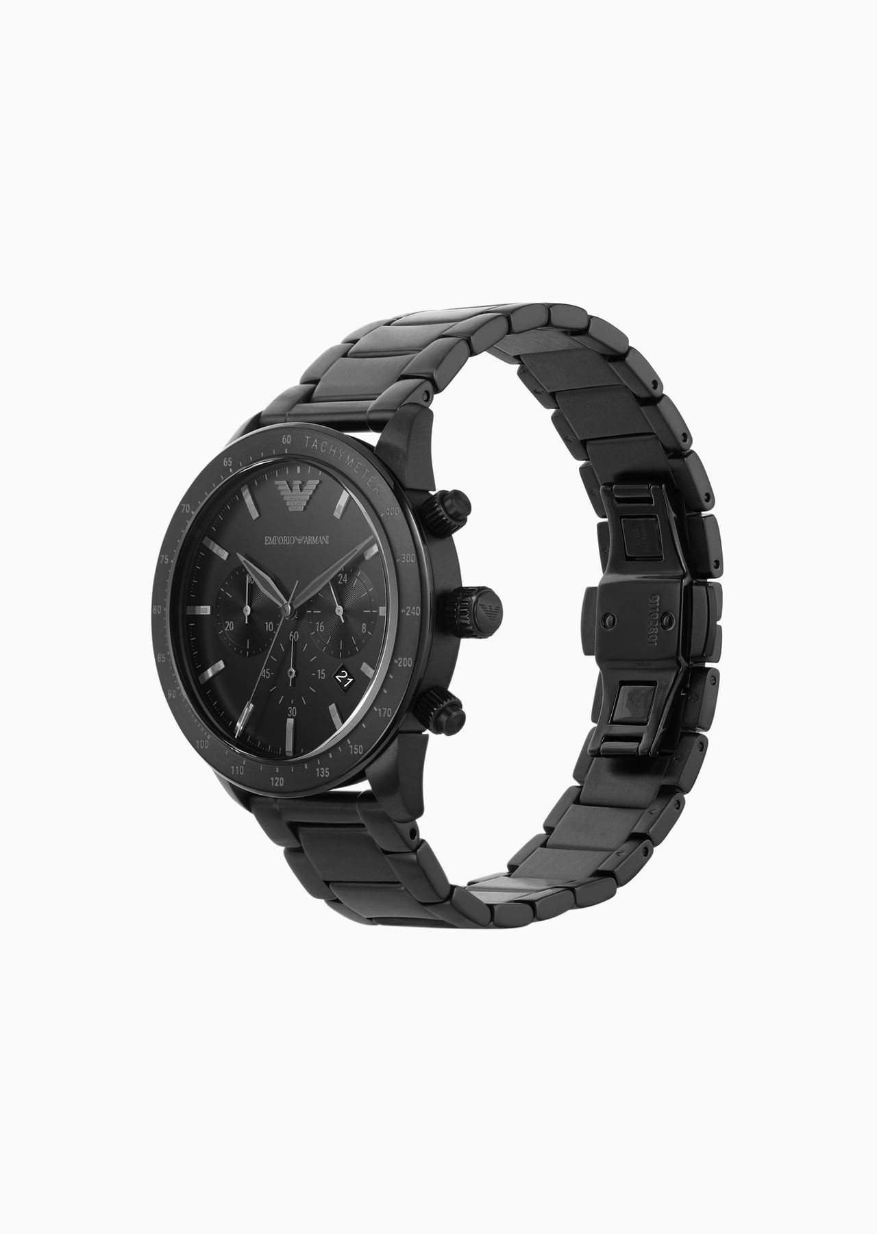 Men's Chronograph Black Stainless Steel Watch - 2