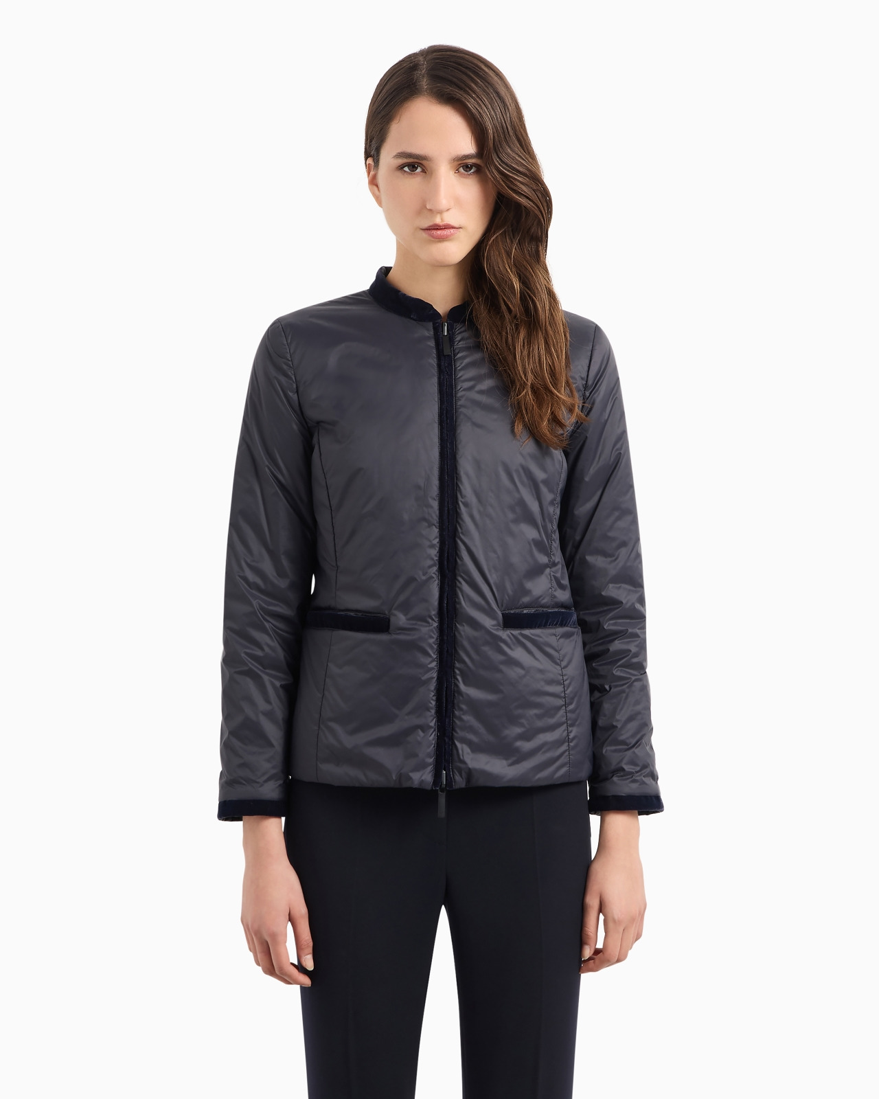 Nylon reversible guru-collared jacket - 2