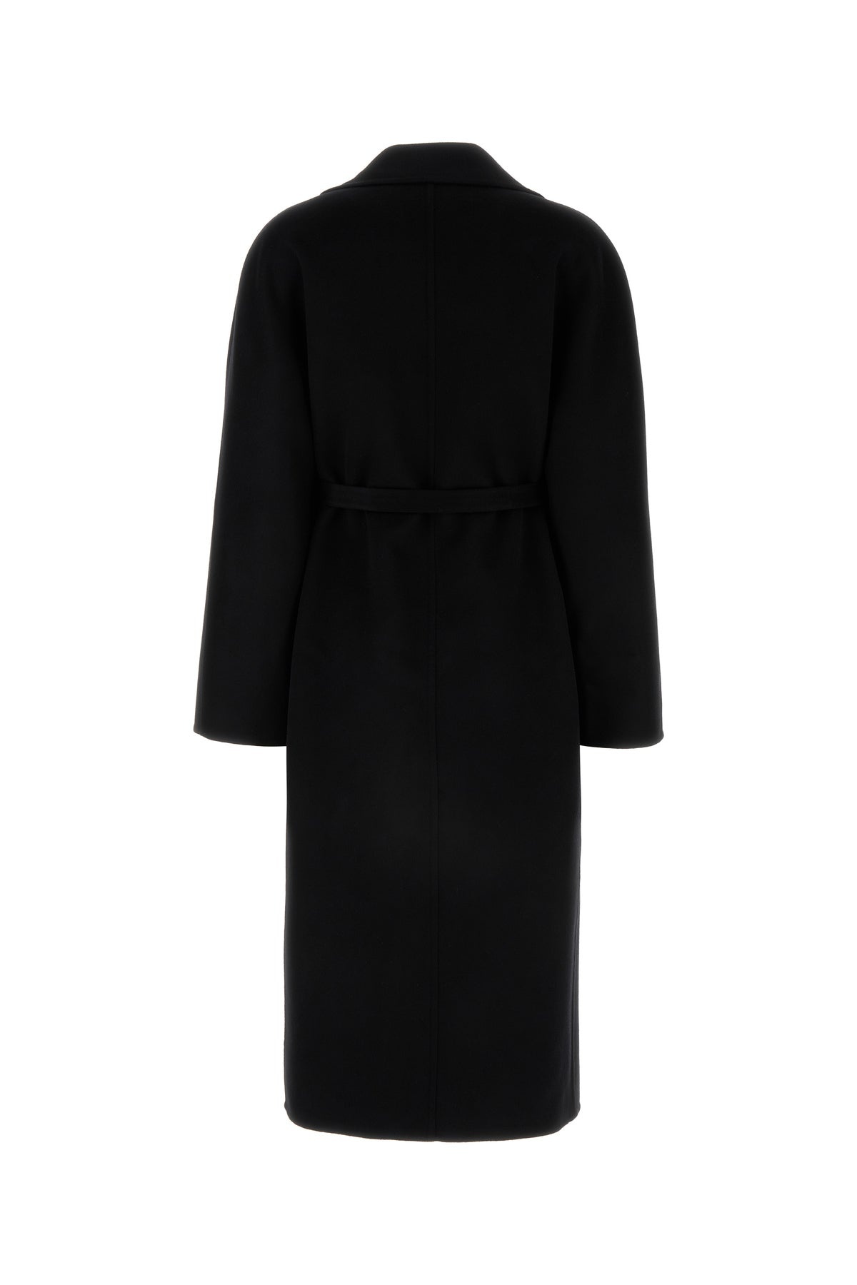 Black wool blend coat - 2
