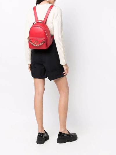 Moschino logo-plaque backpack outlook