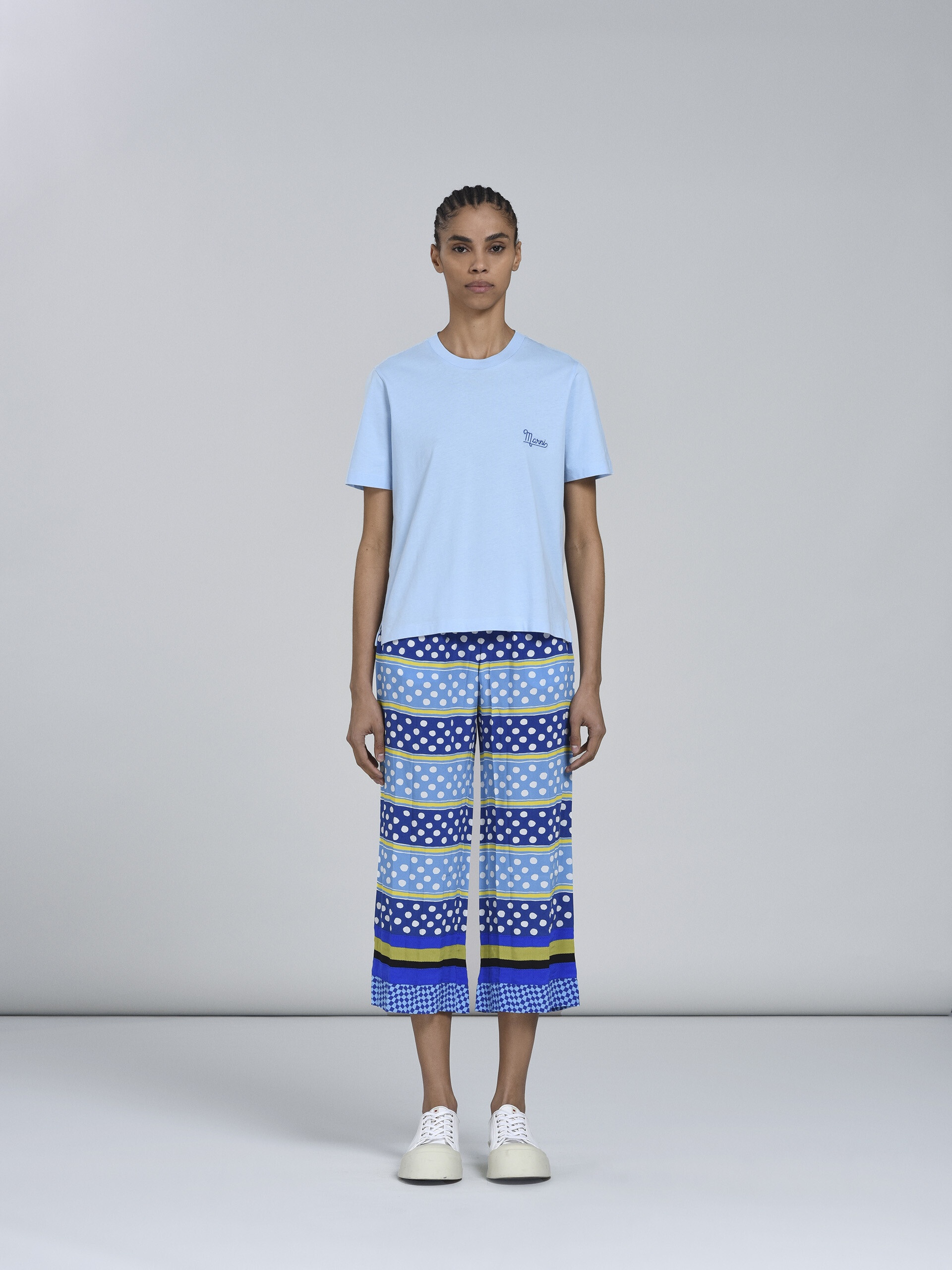 DOT & STRIPE SILK TROUSERS - 2