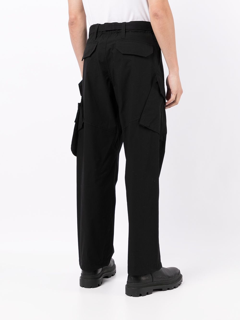 belted-waist cargo pants - 4