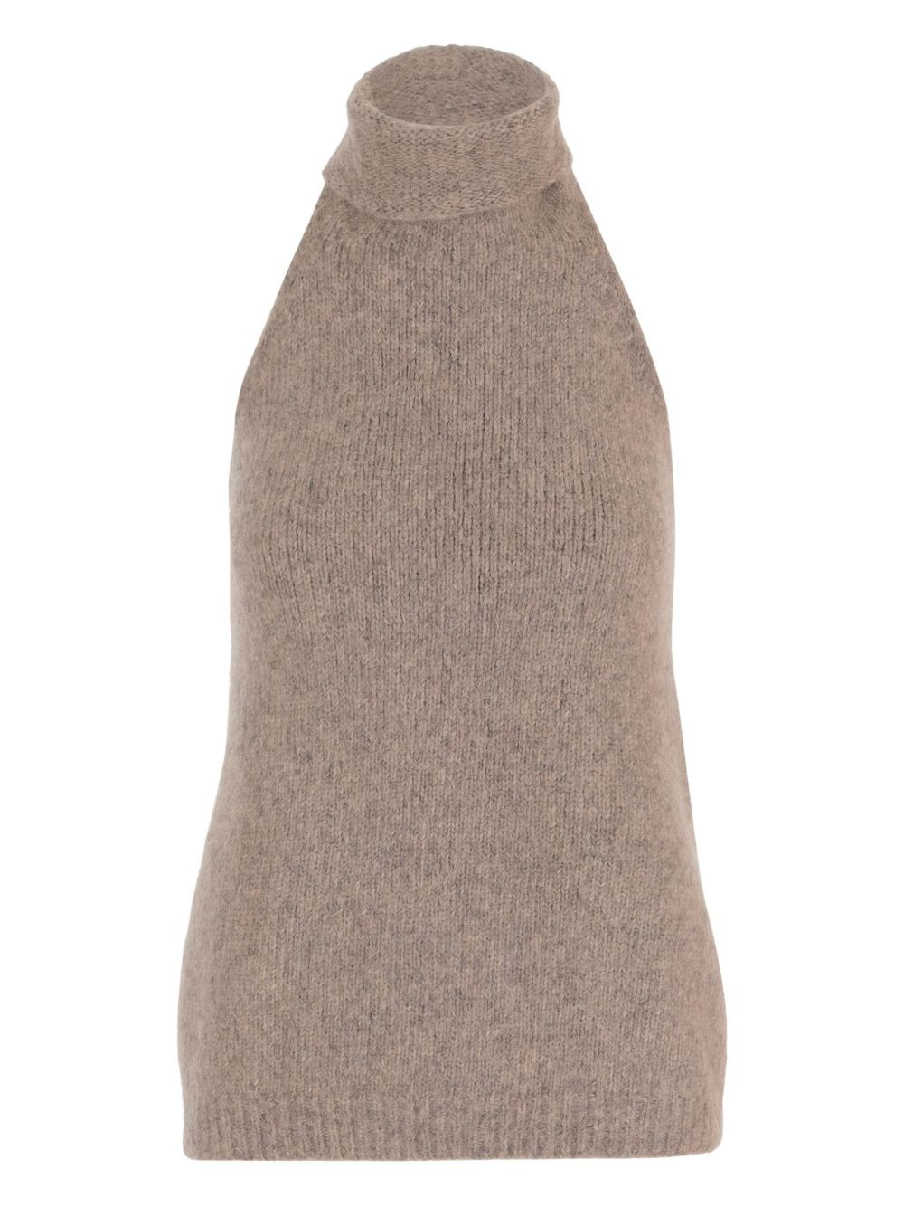 high-neck ribbed-hem sweater - 1