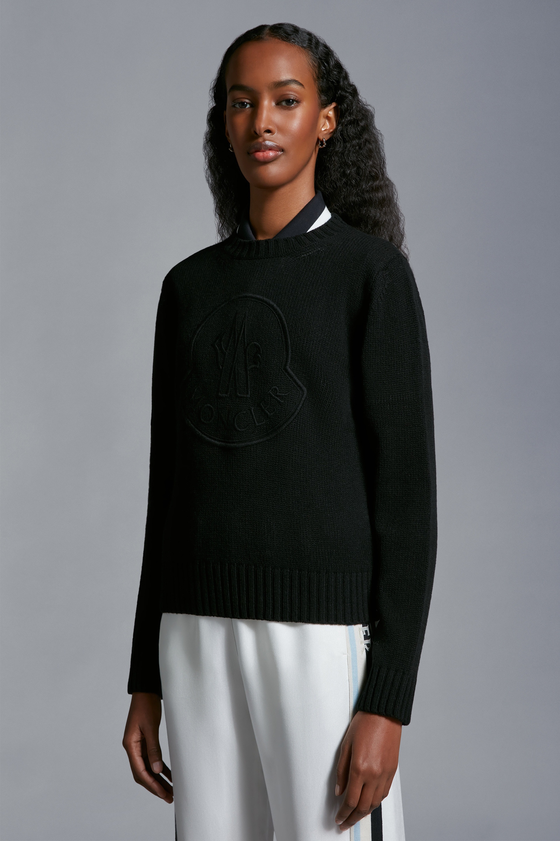 Embroidered Logo Cashmere & Wool Sweater - 3