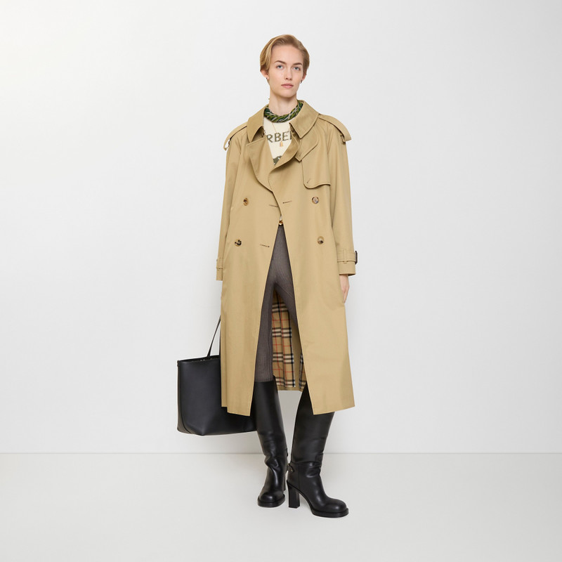 Burberry Long Gabardine Fitzrovia Trench Coat outlook