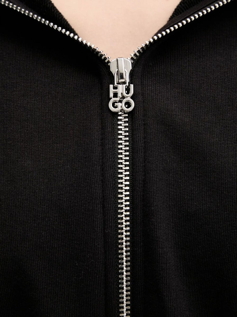 hooded zip-up cardigan - 4
