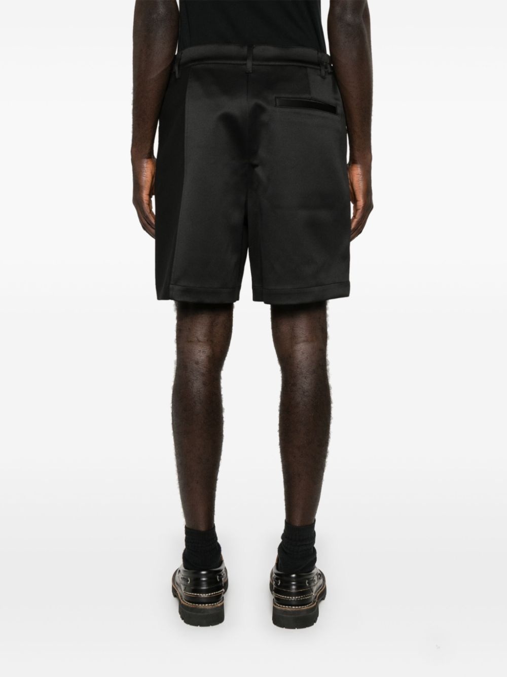 dragon-jacquard patchwork shorts - 4