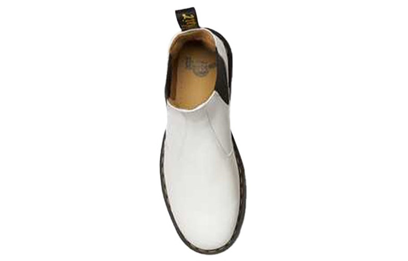Dr. Martens Dr. Martens 2976 Yellow Stitch Smooth Leather Chelsea Boots 'White' 26228100 outlook