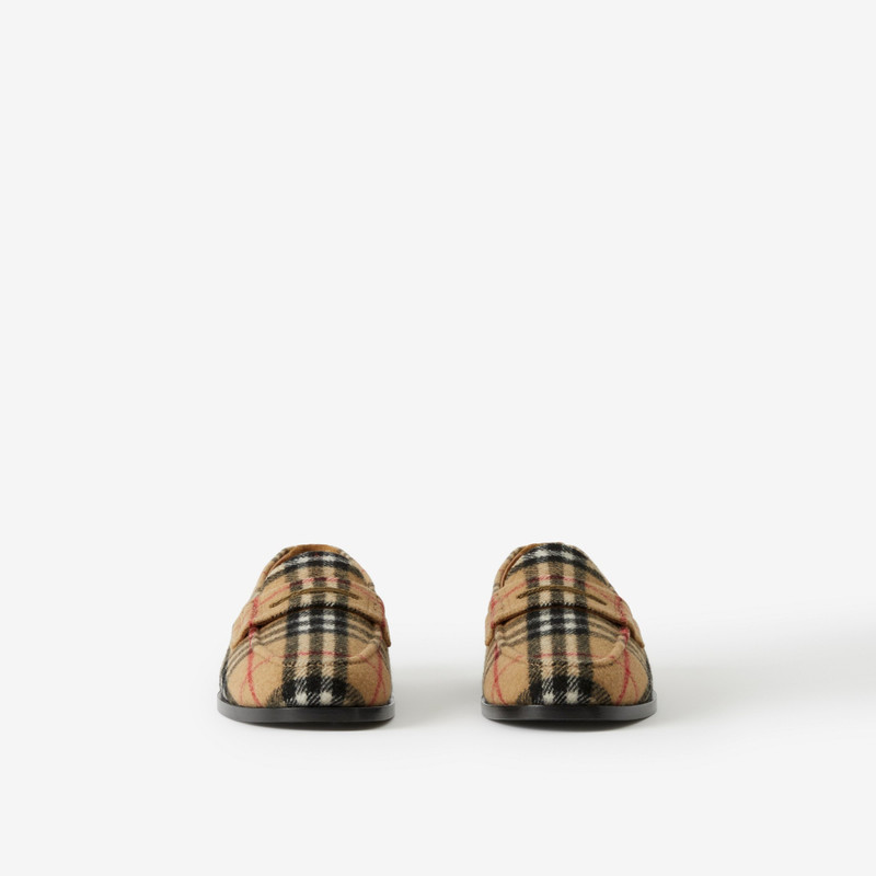 Burberry Check Wool Felt Loafers outlook