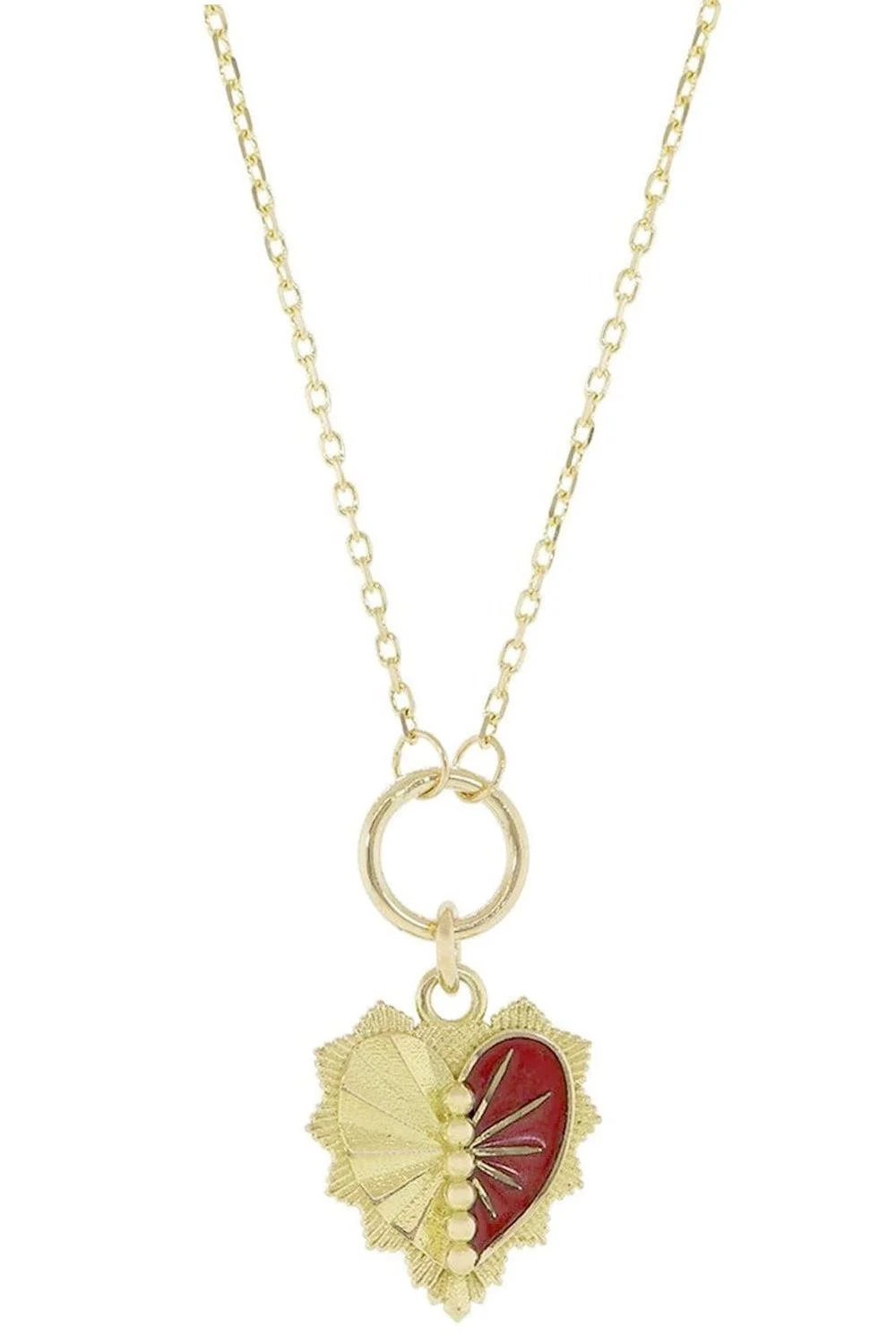 Red Heart Love Token Necklace - 1