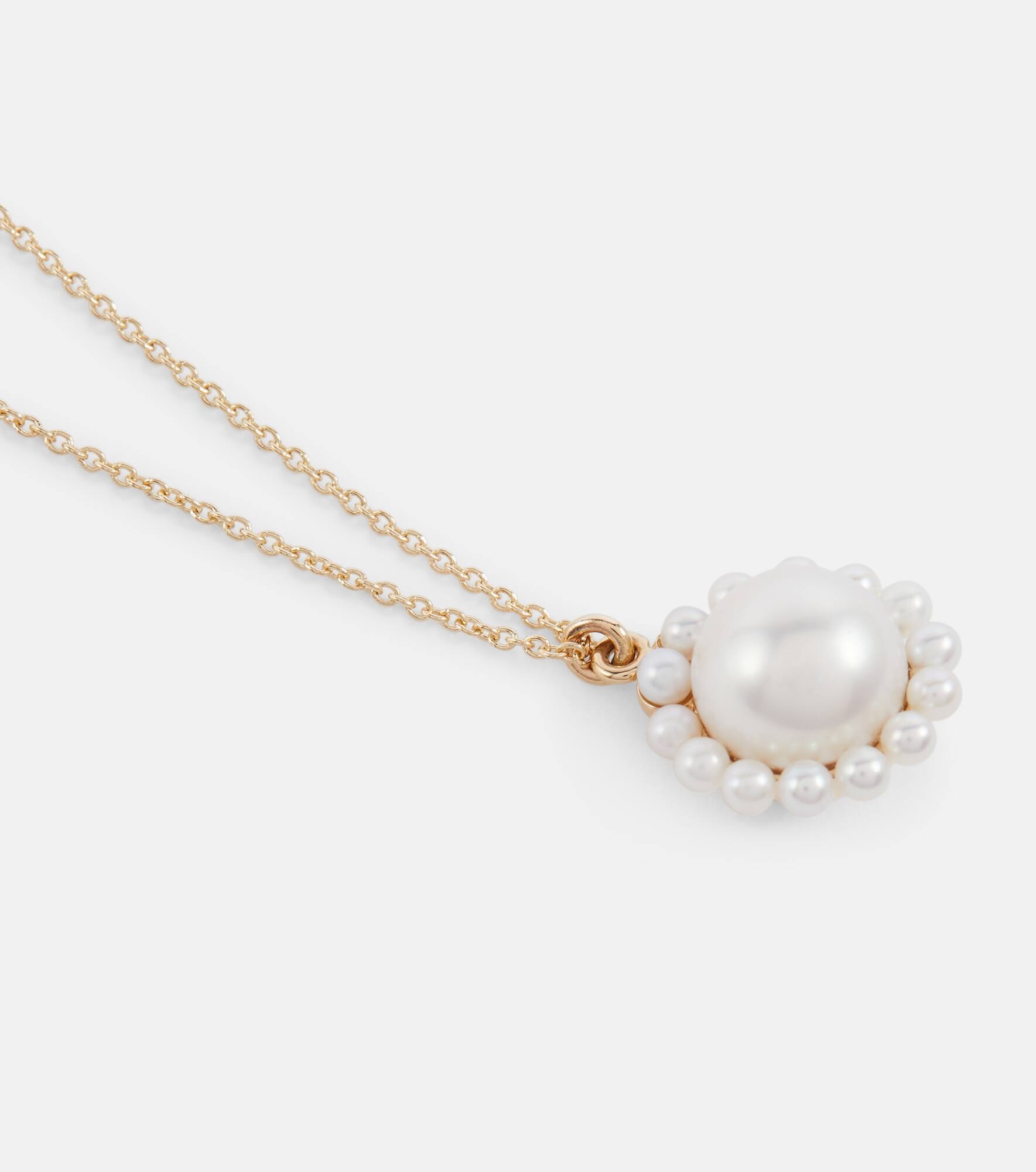 Jeanne Simple 14kt gold necklace with freshwater pearls - 6