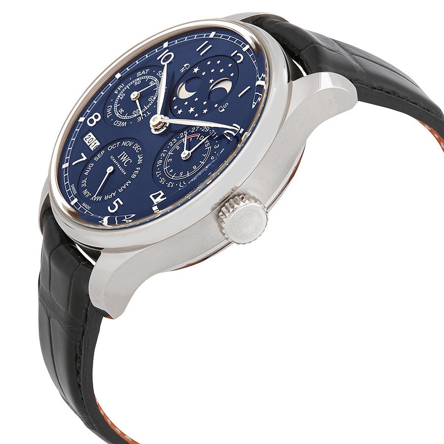 IWC Portugieser Perptual Calendar Double Moonphase 18K White Gold Men's Watch 5034-01 - 2