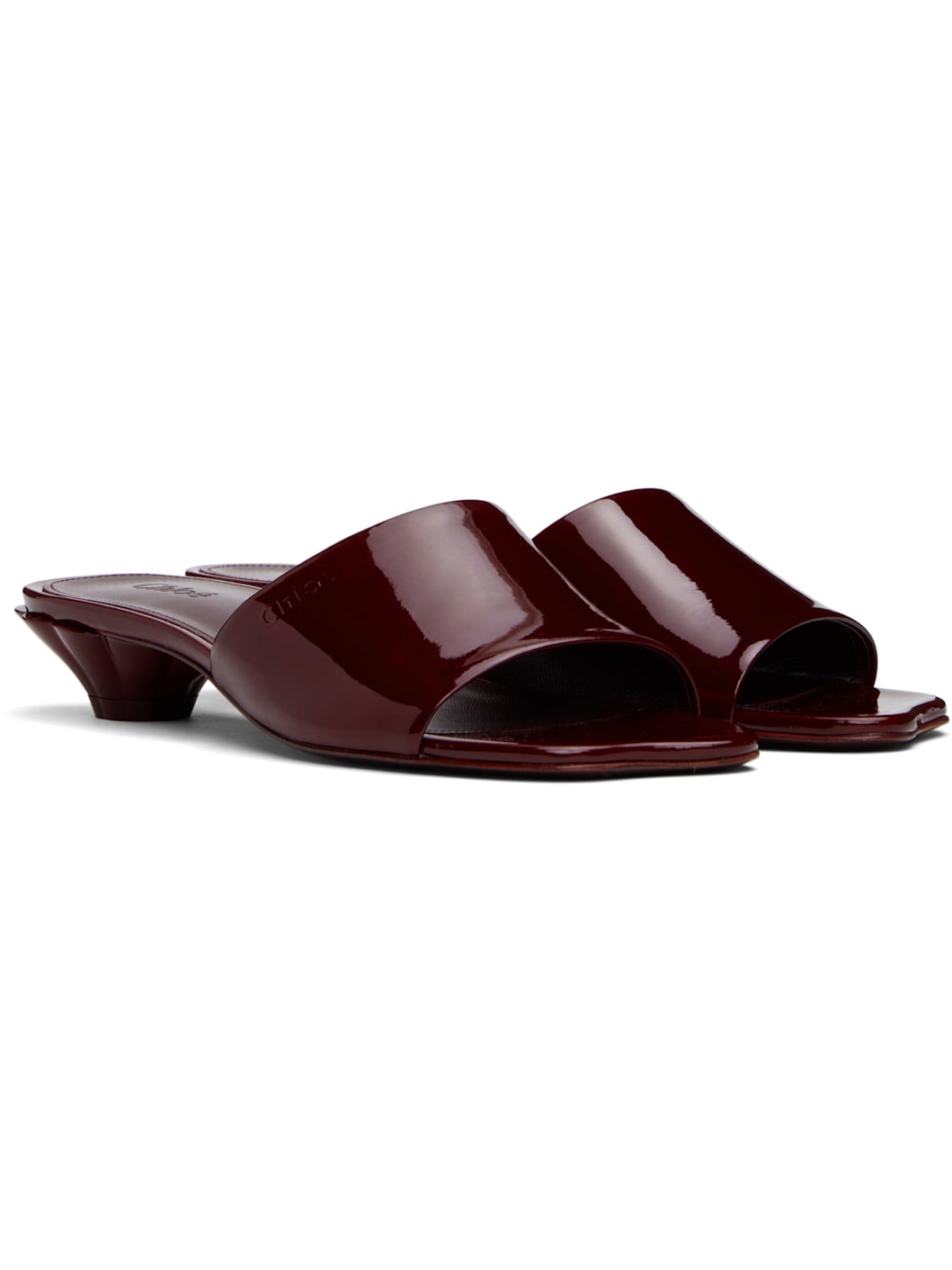 Burgundy Flower Sandals - 4