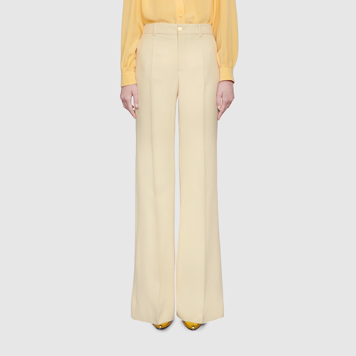 Wool silk flare pant - 3