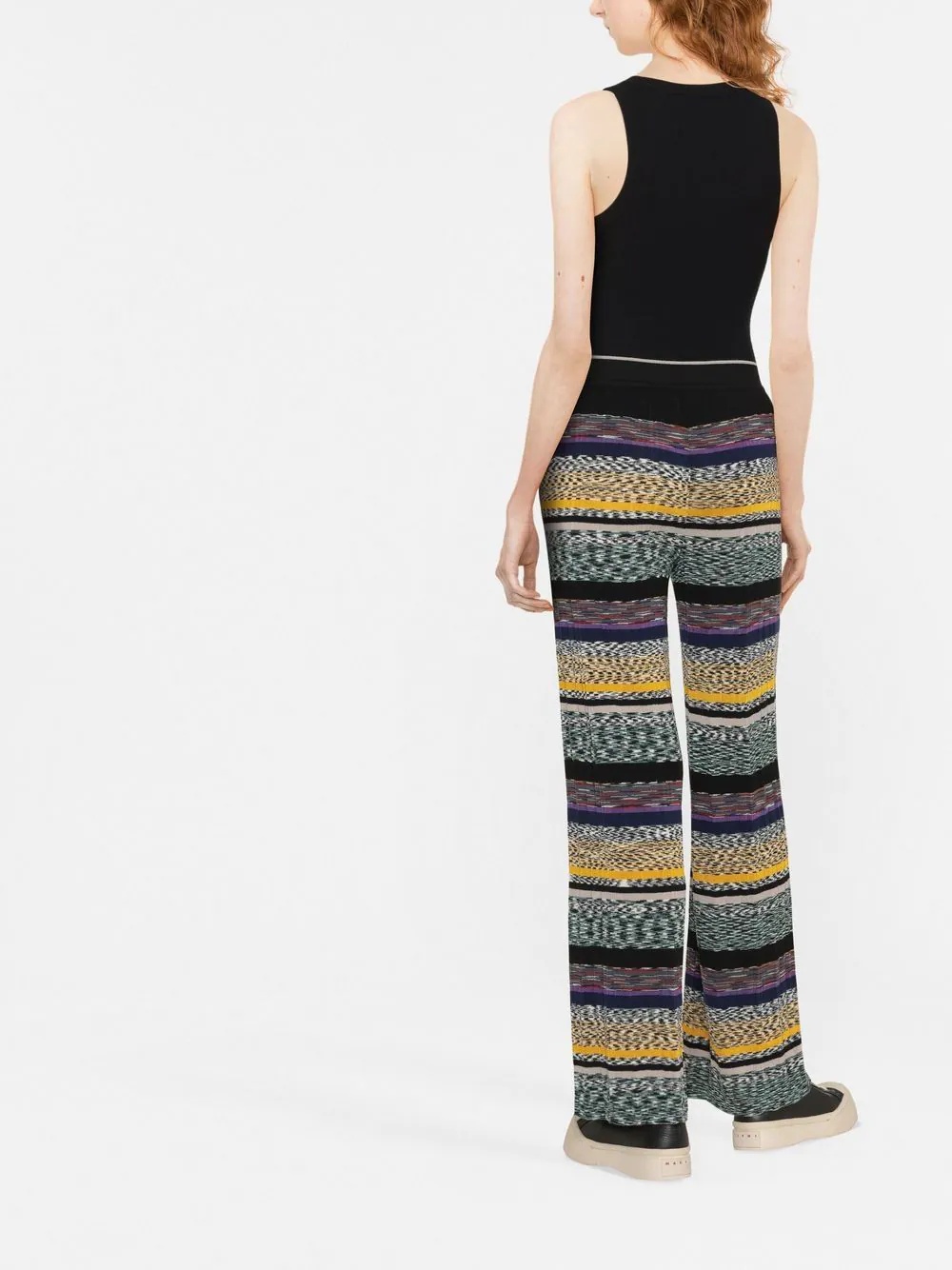 striped knitted trousers - 4