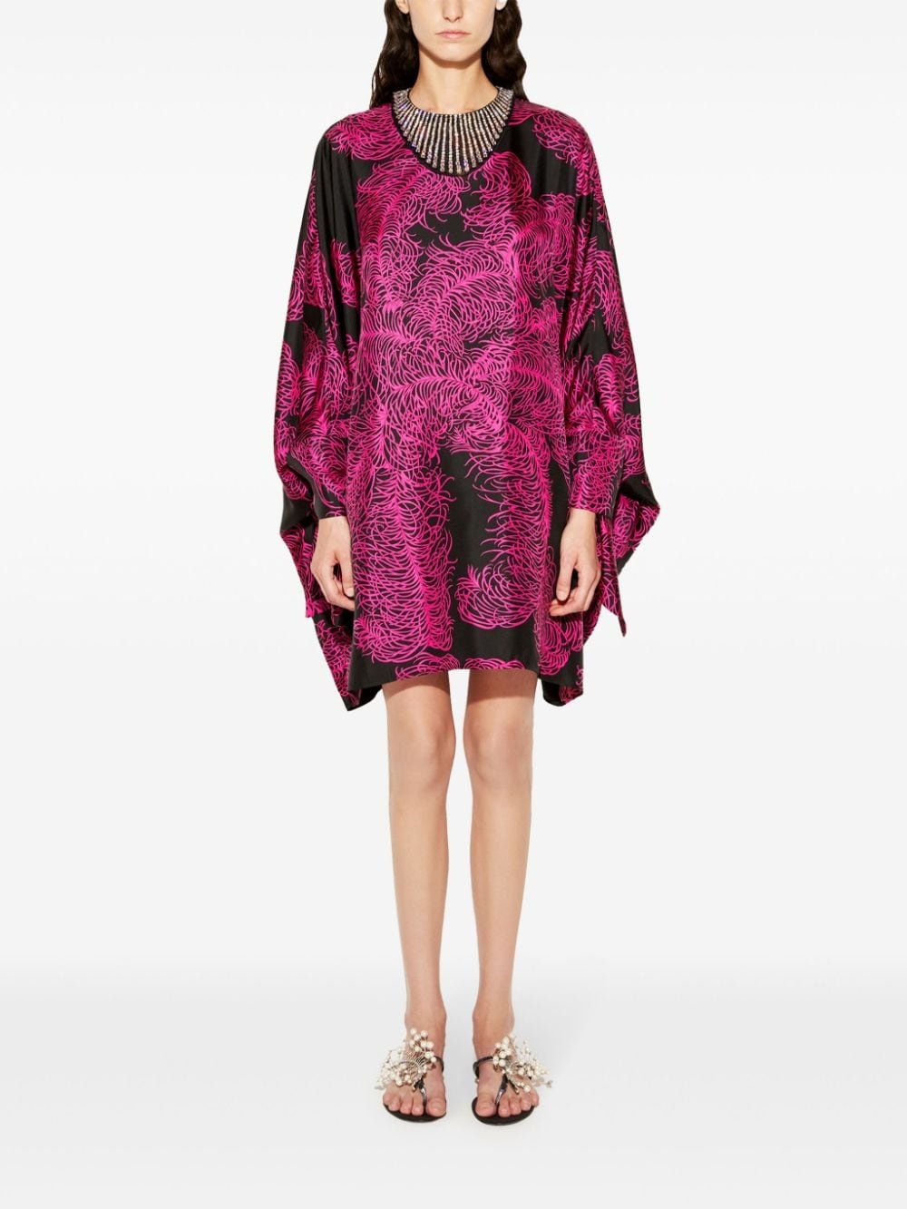Struzzo-print silk kaftan - 2