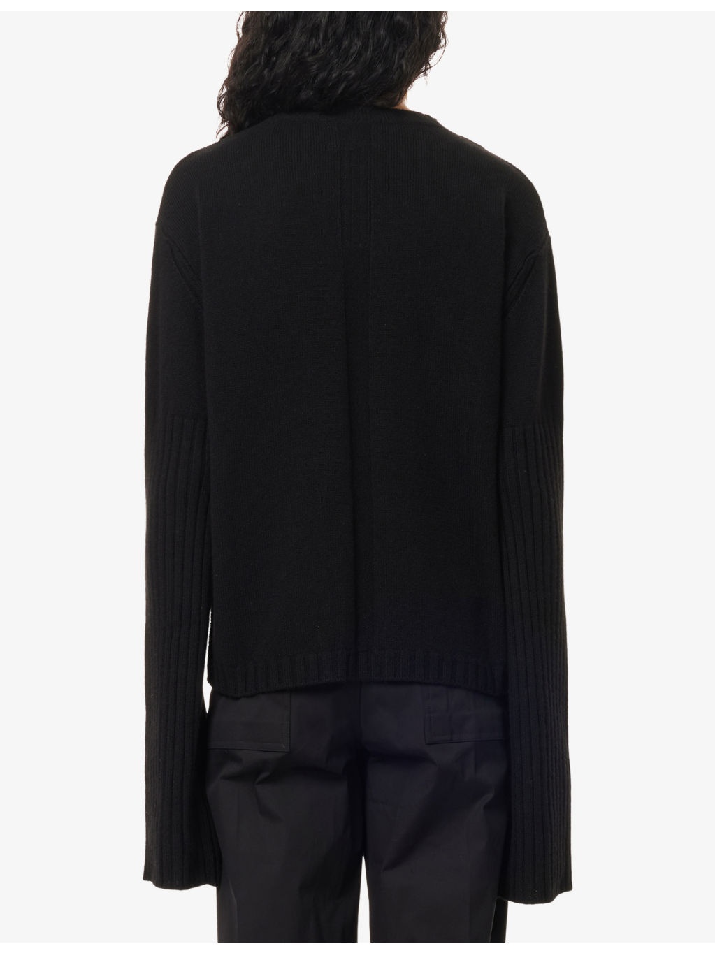Round-Neck Long-Sleeves Cashmere Jumper - 4