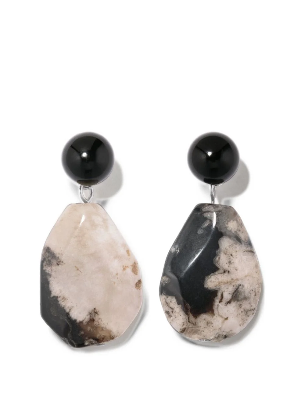 agate onyx drop earrings - 1