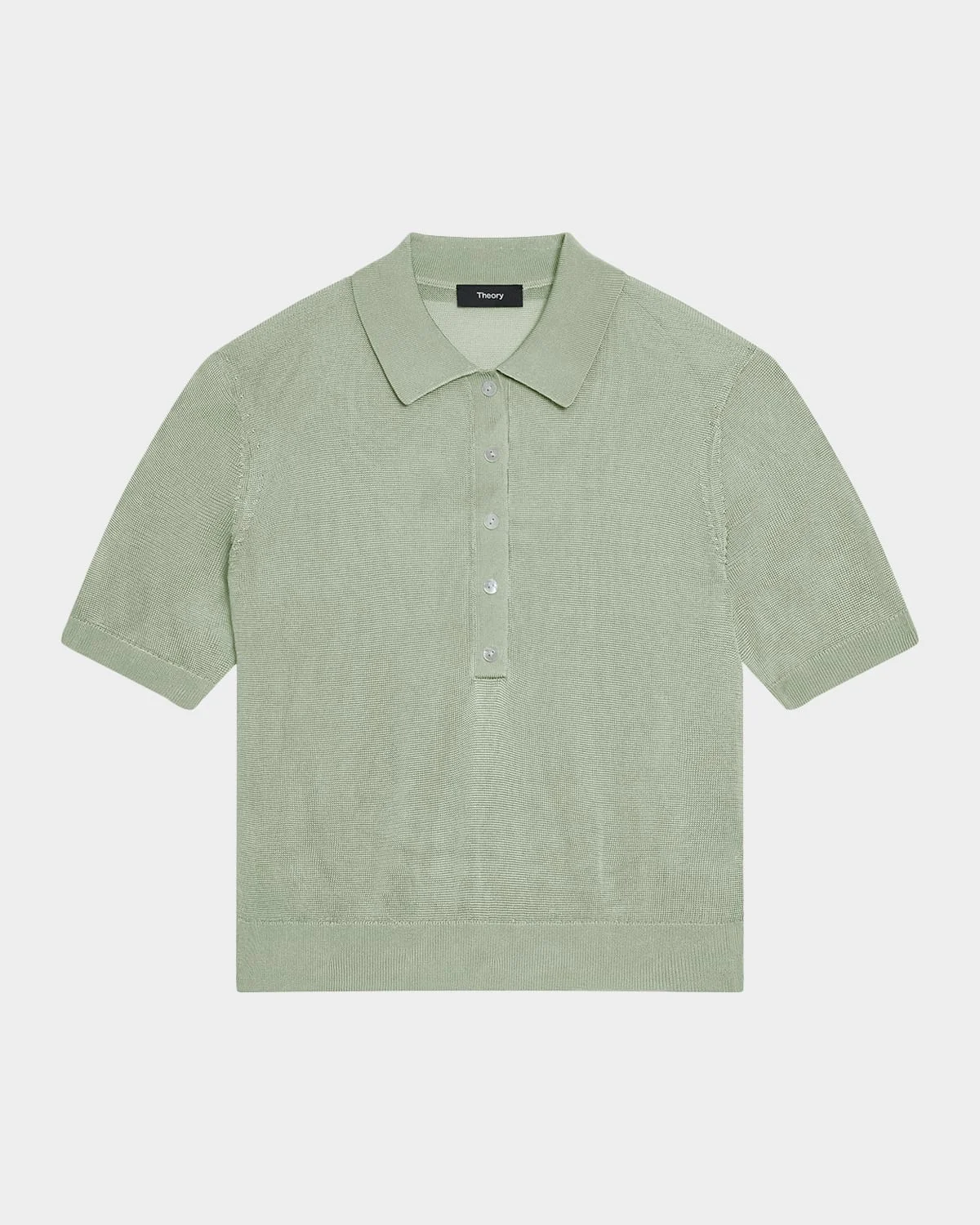 Sheer Short-Sleeve Polo Shirt - 1