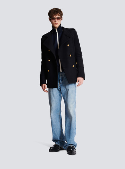 Balmain Short military-style coat outlook