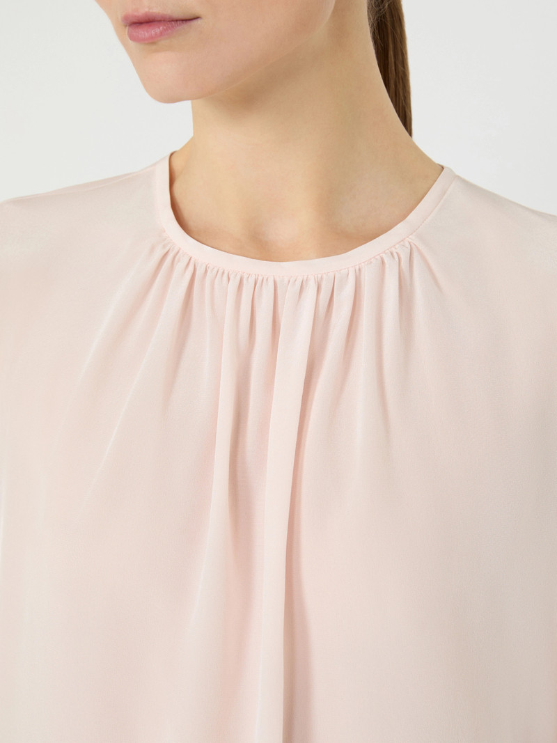 COLMO Silk crew-neck blouse - PINK 5