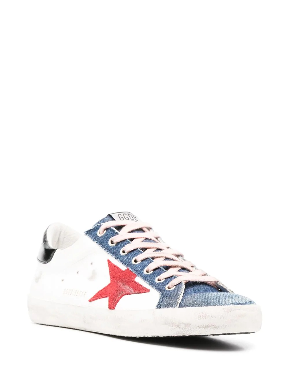 Superstar denim-panel sneakers - 2