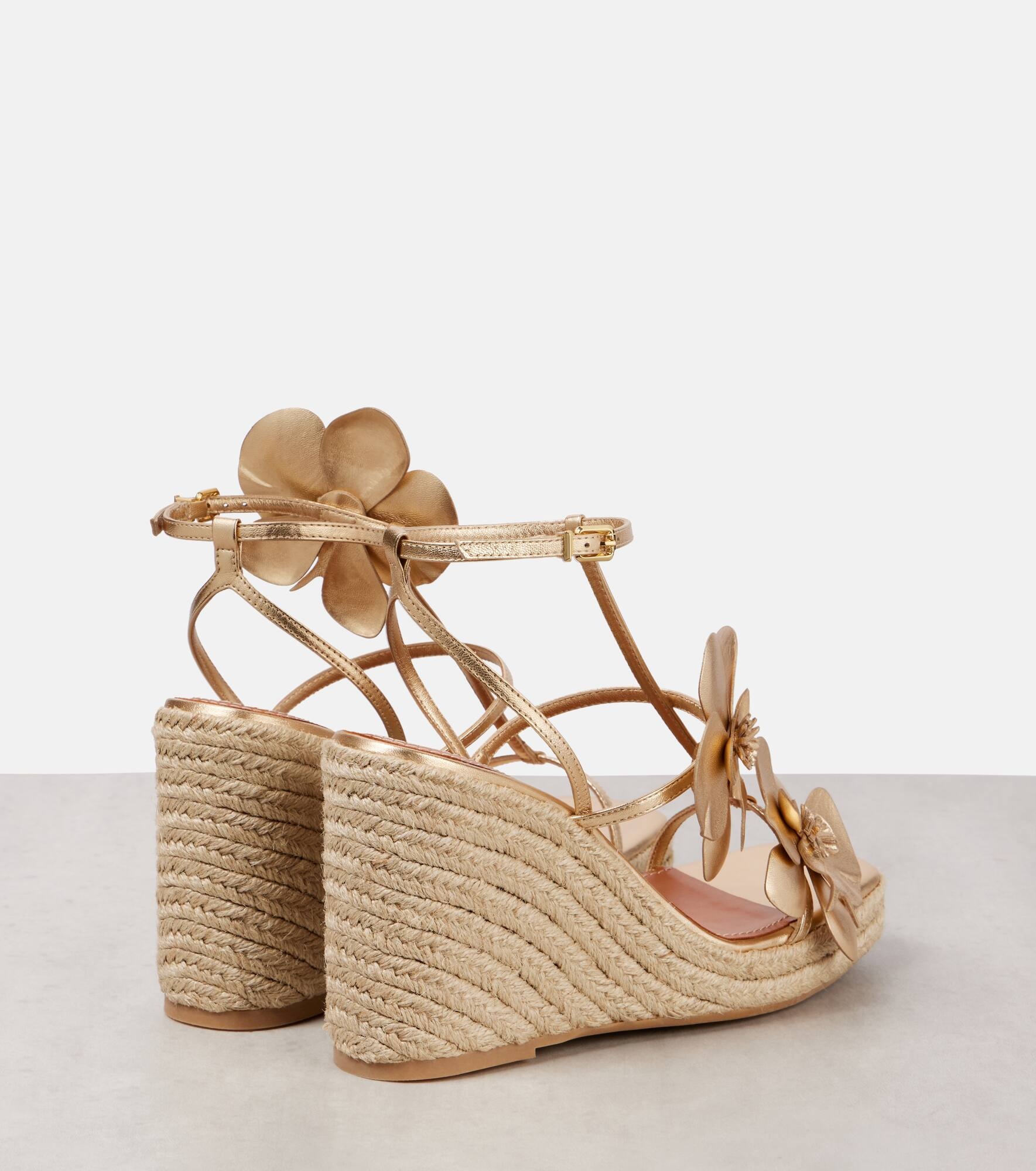 Orchid 110 metallic leather wedge sandals - 2