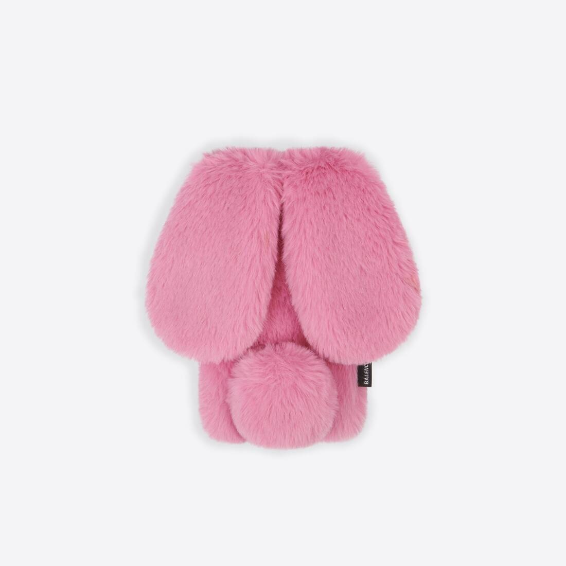 Women's Fluffy Bunny Phone Case in Pink - 3