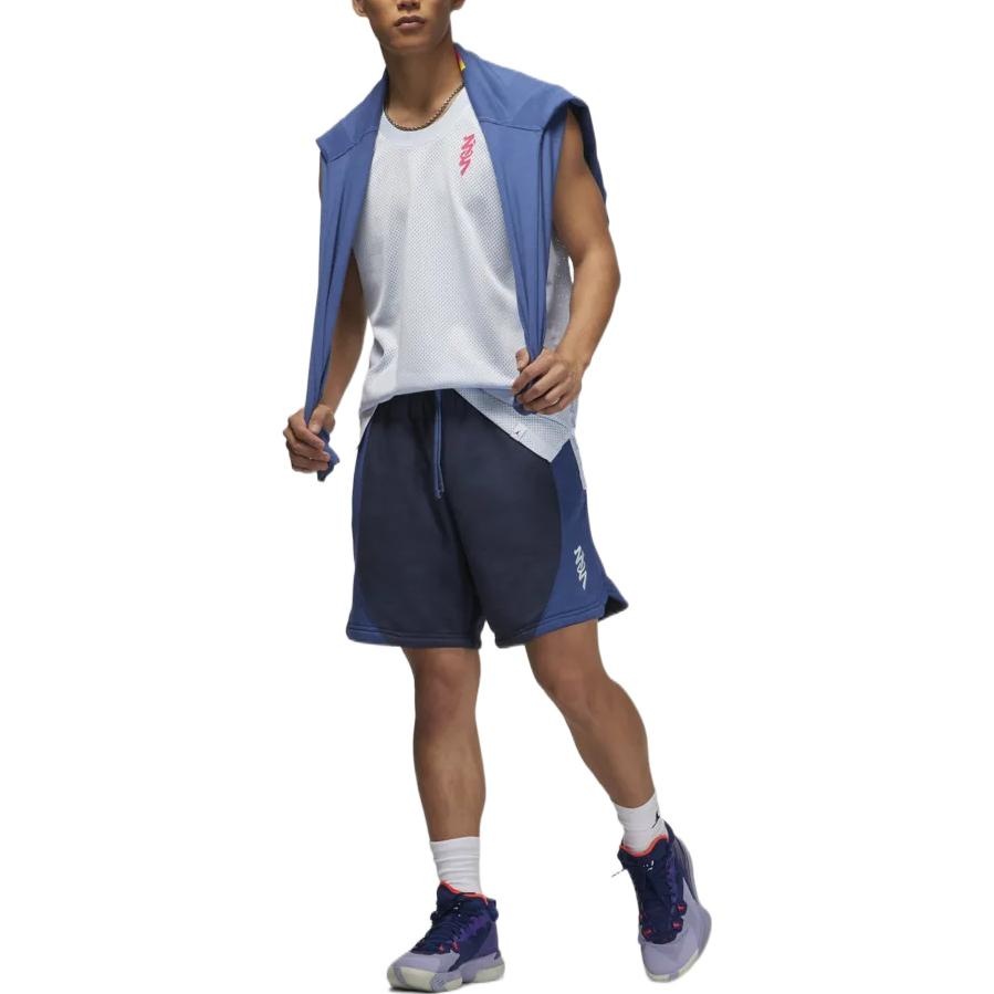 Men's Air Jordan Pattern Printing Mesh Round Neck Sports Vest White DR2112-453 - 2
