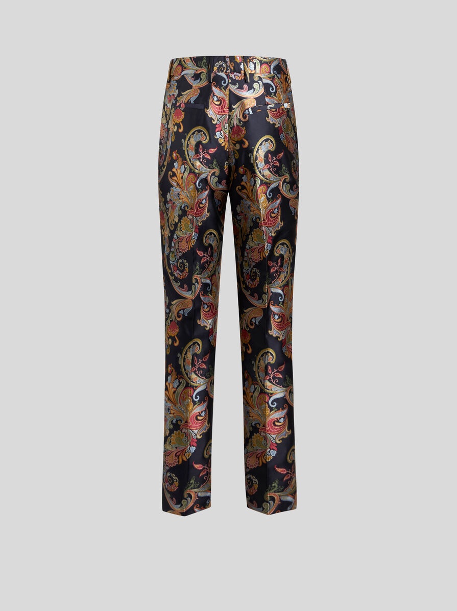 FIL COUPÉ JACQUARD CIGARETTE TROUSERS - 6