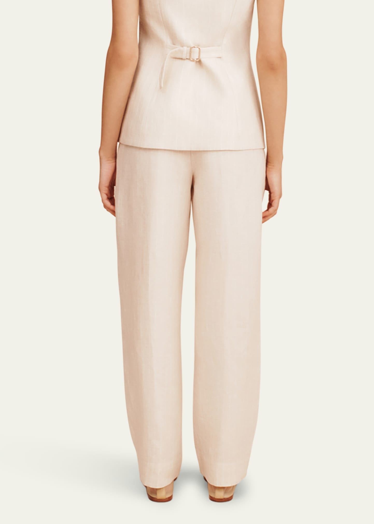 Lucille Pinstripe Linen Trousers - 3