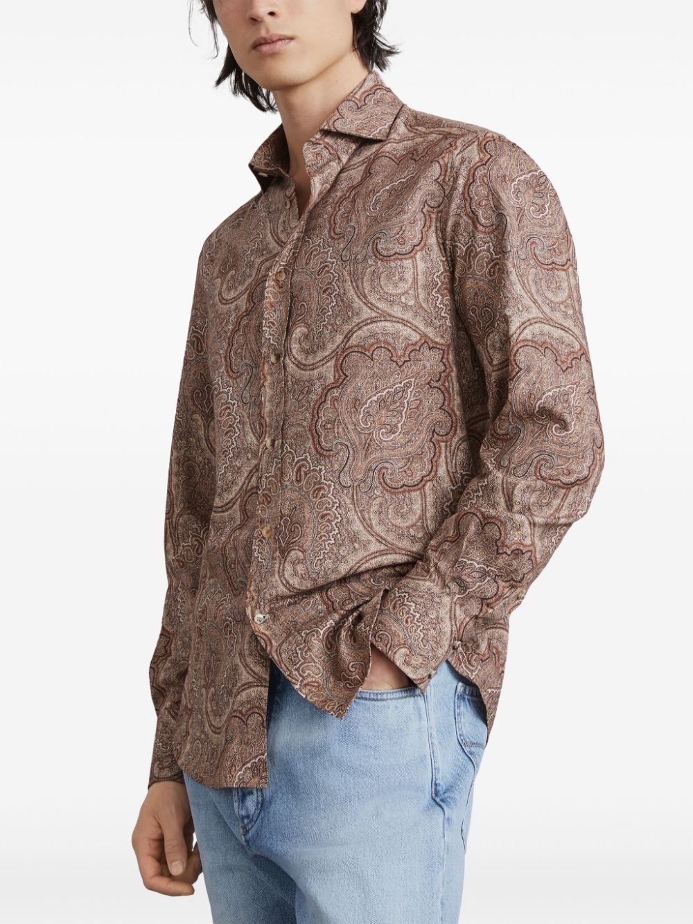 patterned jacquard cotton shirt - 2