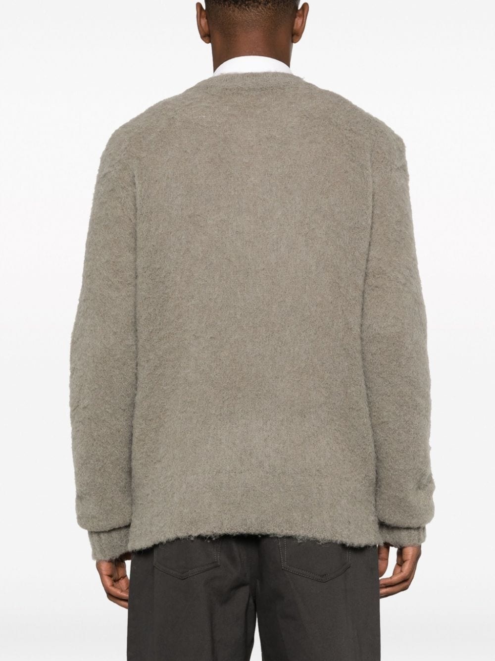 brushed crew-neck jumper - 5