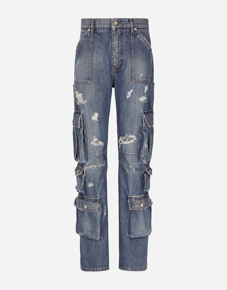Cargo denim jeans - 1