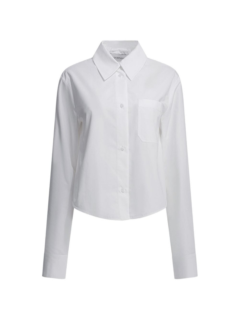 pleated-back chest-pocket shirt 1