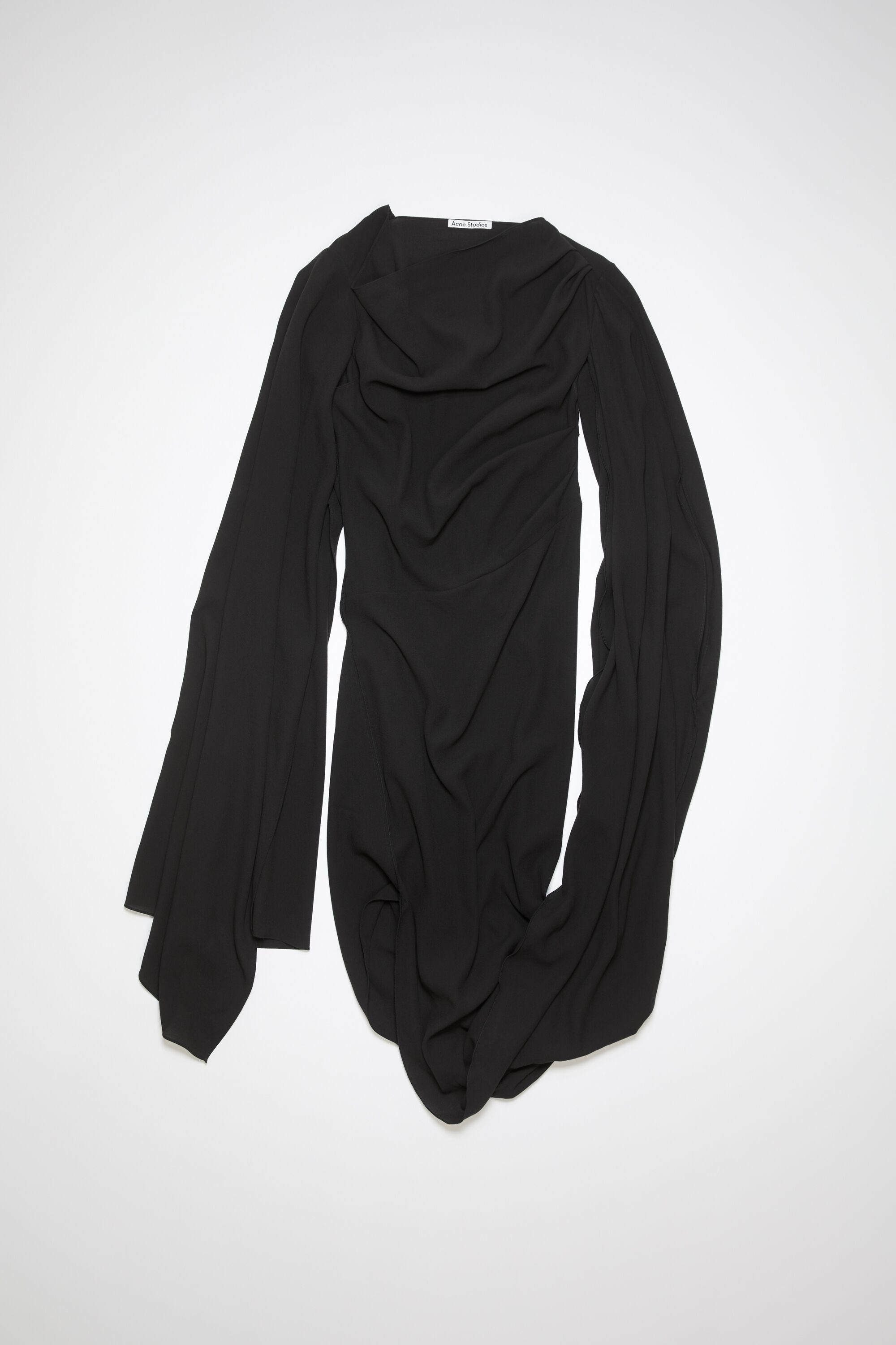 Draped dress - Black - 1