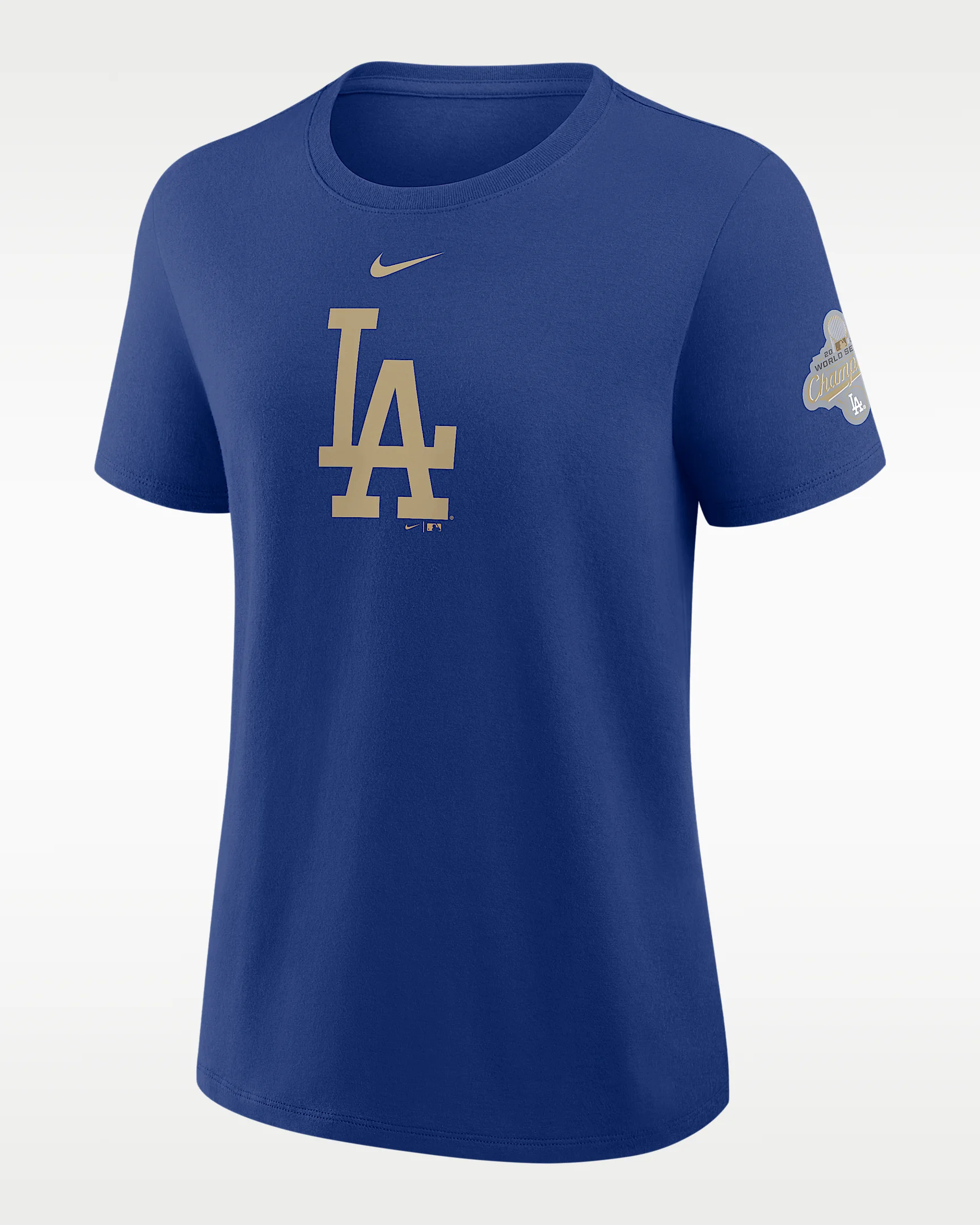 Los Angeles Dodgers 2025 World Series Champion Gold Series Logo Women's Nike MLB T-Shirt - 1