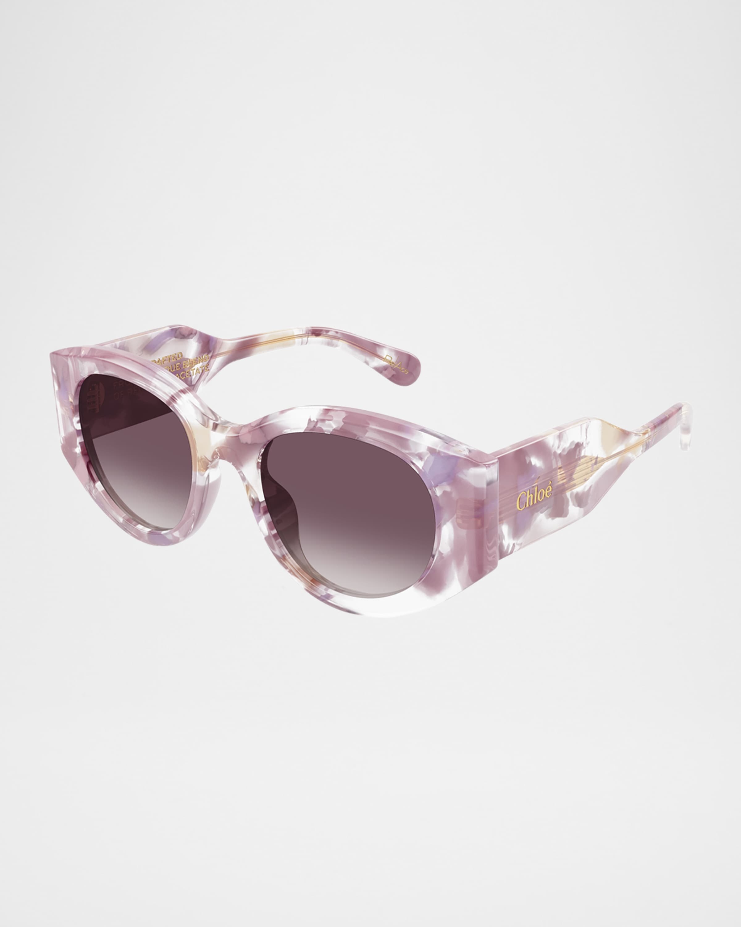 Round Acetate Sunglasses - 1