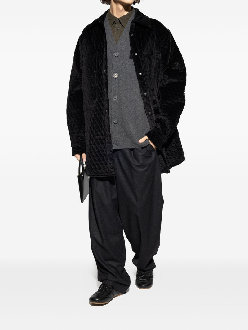 Vivienne Westwood logo-appliqué quilted velvet jacket outlook