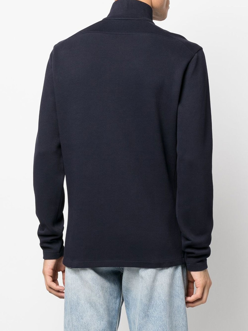 zip-front funnel neck sweater 4