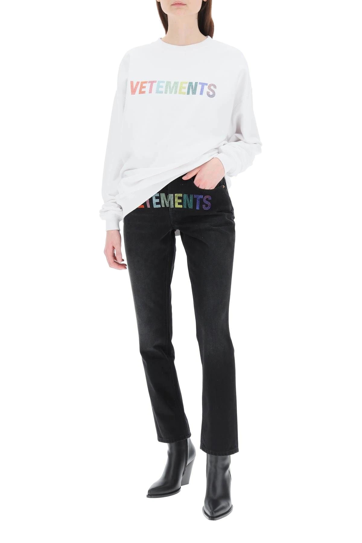 MULTICOLOUR CRYSTAL LOGO SWEATSHIRT - 2