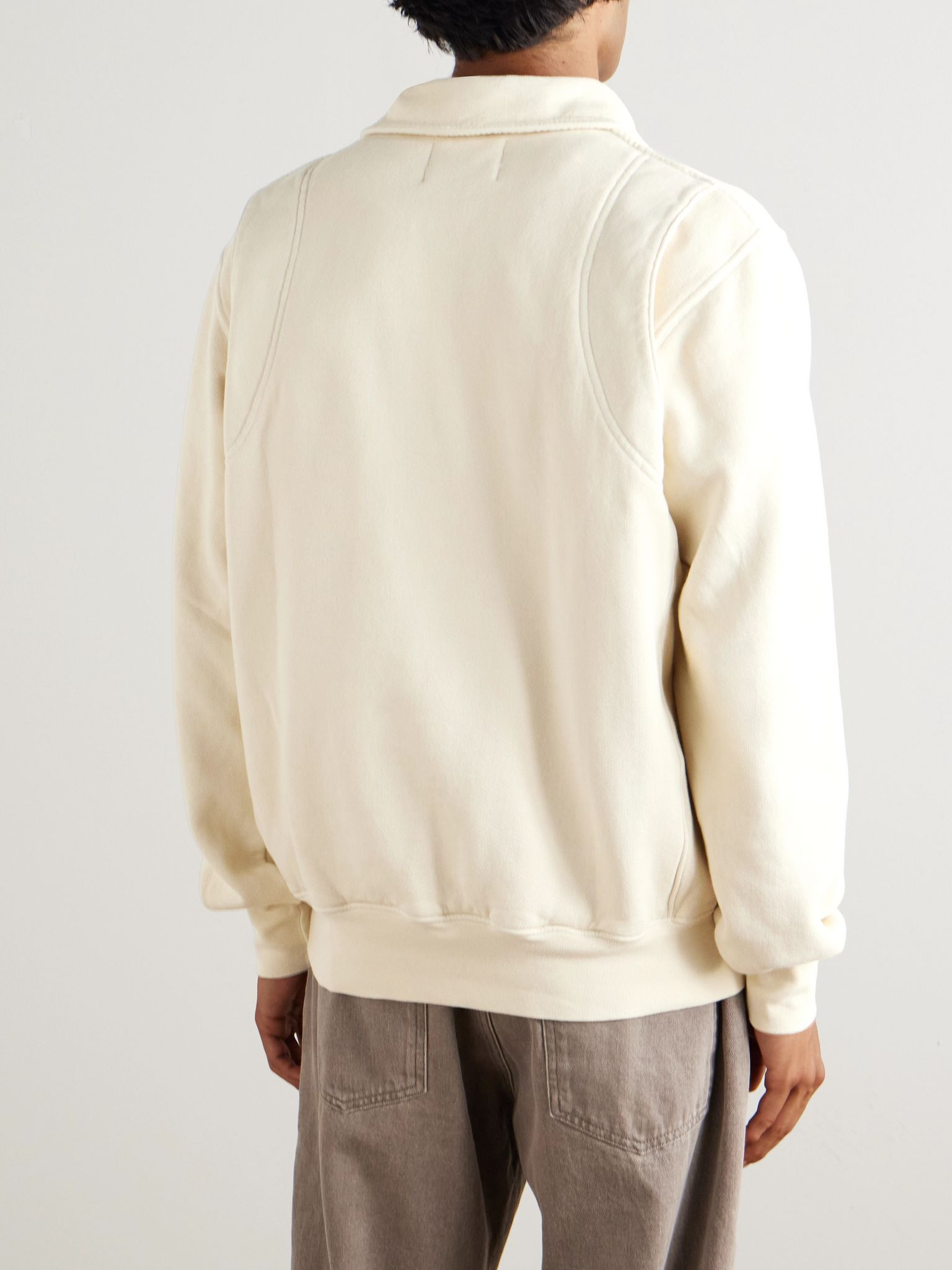 Cotton-Jersey Polo Shirt Ecru - 3