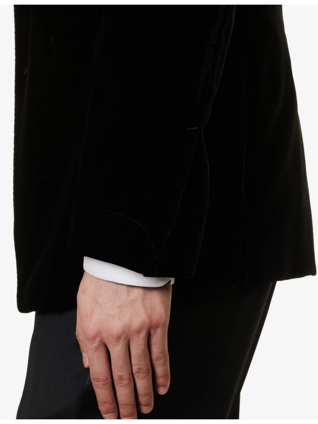 Shelton notched-lapel regular-fit velvet tuxedo jacket - 6