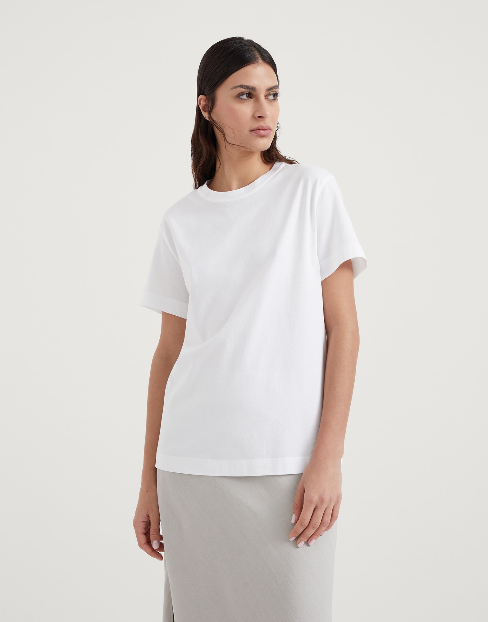 Cotton jersey T-shirt with monili - 1